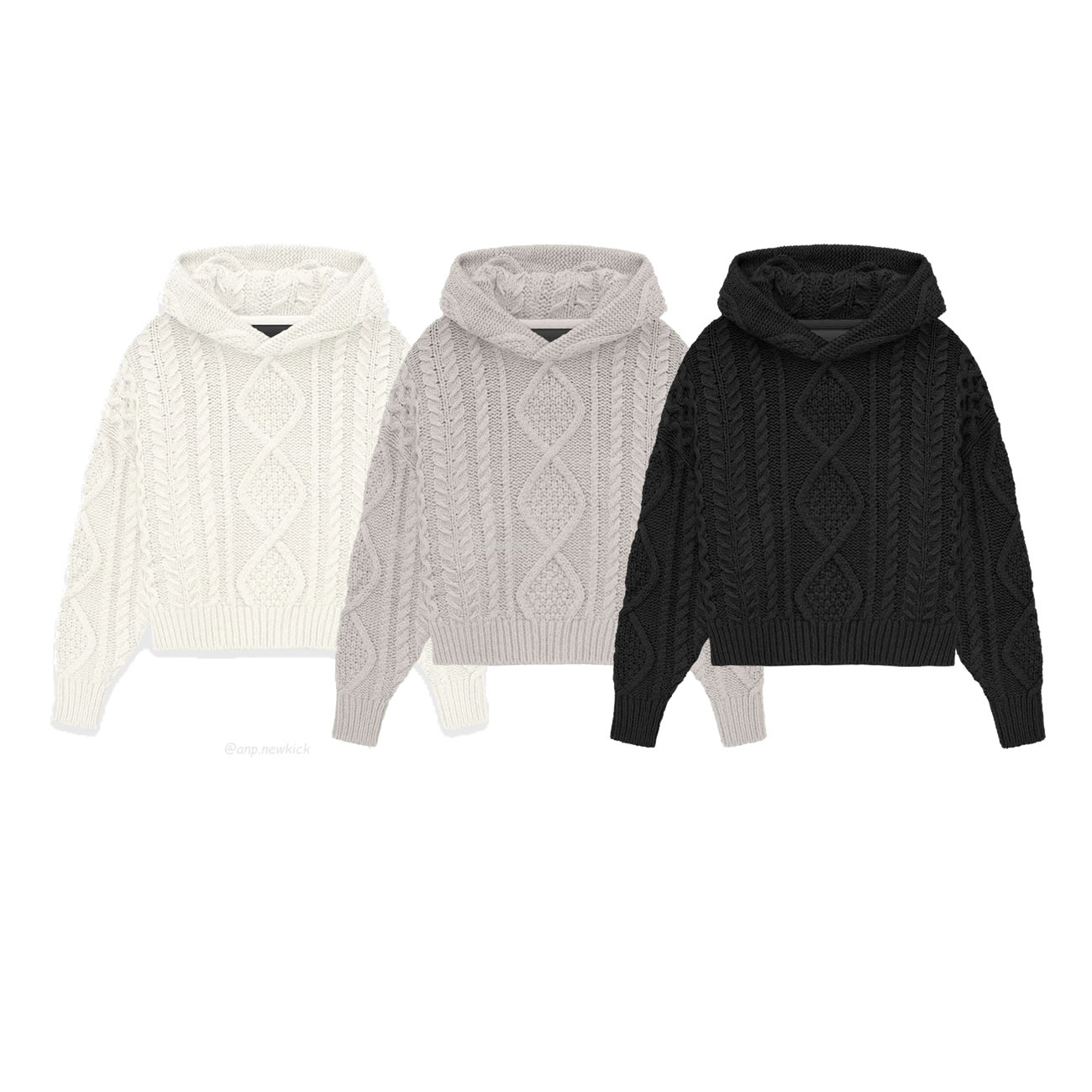 Fear Of God Essentials Fog 23fw New Collection Of Hooded Sweaters In Black Elephant White Beige White S Xl (1) - newkick.cc